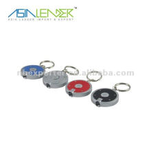 Round shape keychain led light promotion keychain